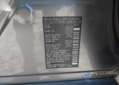 2018 Nissan Rogue S z USA, uszkodzony, nr VIN KNMAT2MV7JP508326